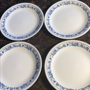 4 Corelle Old Town 10.25" Dinner Plates